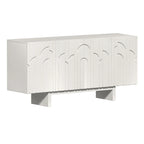 Clihome Modern Wood Storage Buffet Sideboard with 4 Doors