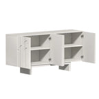 Clihome Modern Wood Storage Buffet Sideboard with 4 Doors