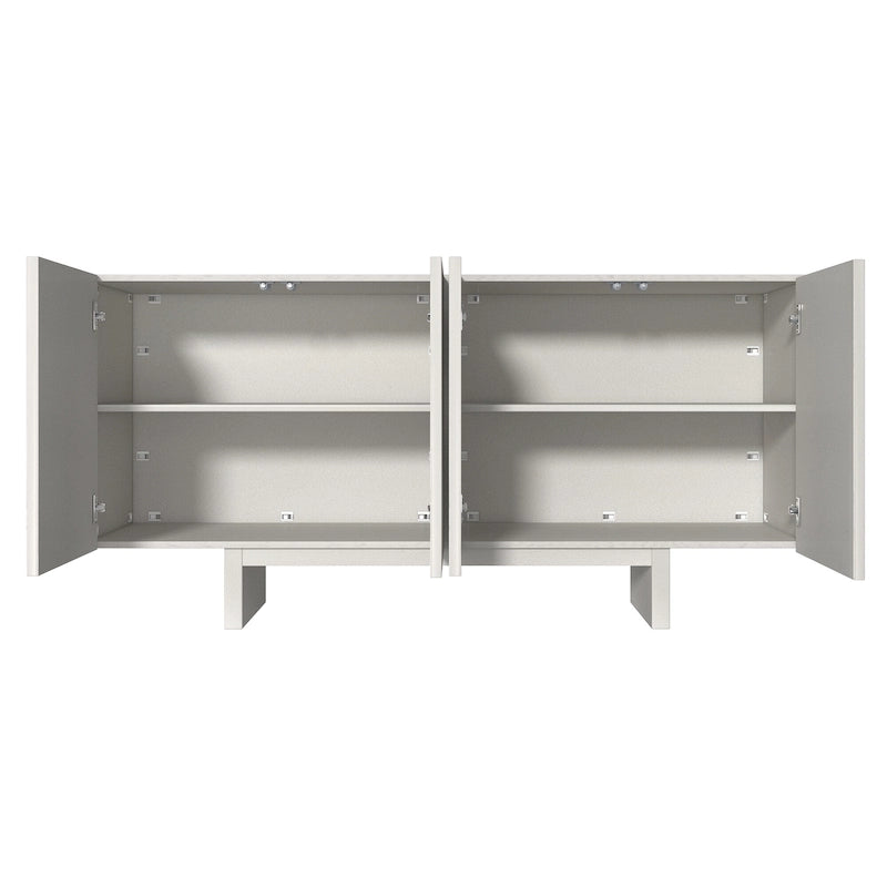 Clihome Modern Wood Storage Buffet Sideboard with 4 Doors