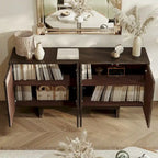 Clihome Modern Wood Storage Buffet Sideboard with 4 Doors