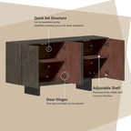 Clihome Modern Wood Storage Buffet Sideboard with 4 Doors