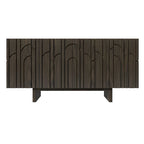Clihome Modern Wood Storage Buffet Sideboard with 4 Doors