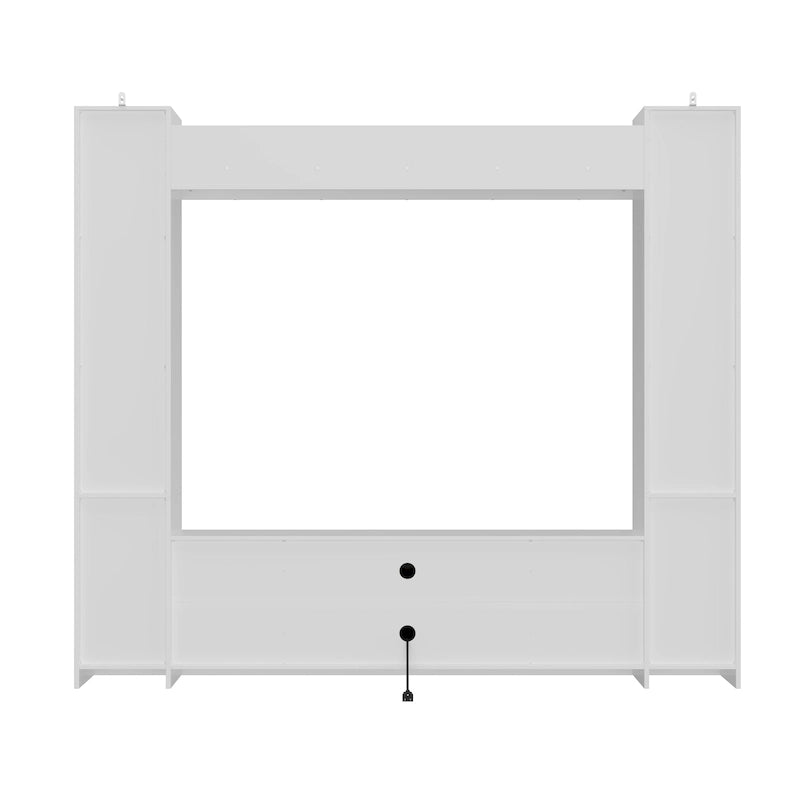 Entertainment Hub w/Fireplace Insert Compatibility Sleek Media Center