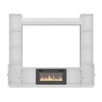 Entertainment Hub w/Fireplace Insert Compatibility Sleek Media Center