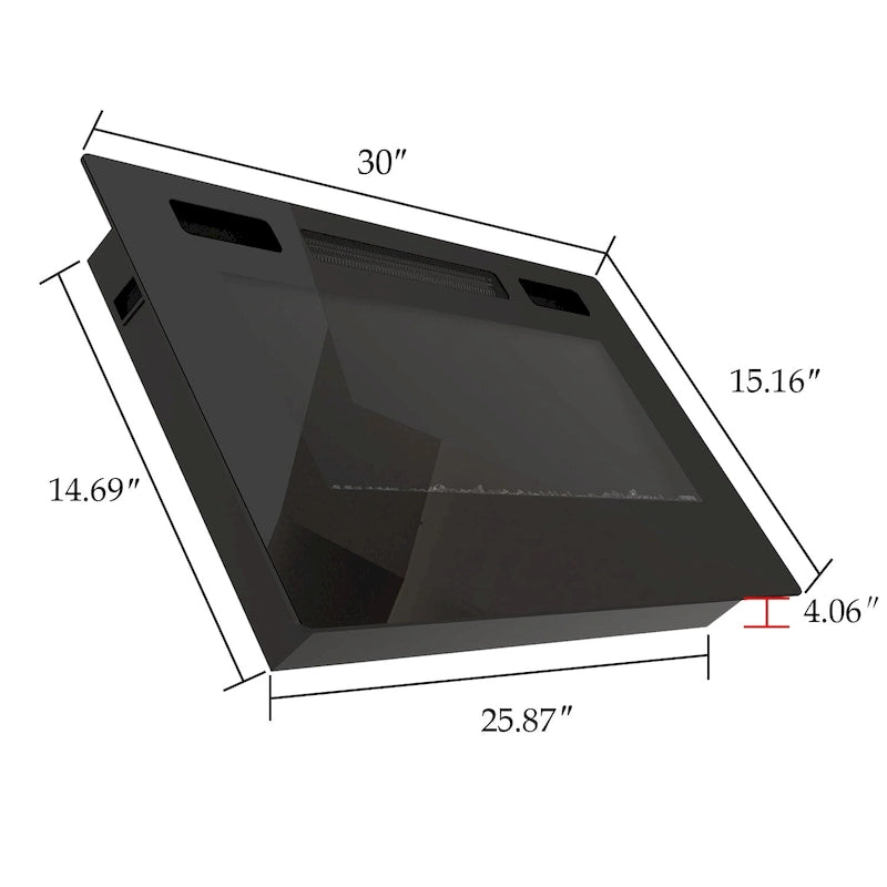 Entertainment Hub w/Fireplace Insert Compatibility Sleek Media Center