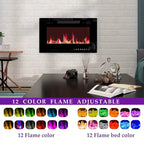 Entertainment Hub w/Fireplace Insert Compatibility Sleek Media Center