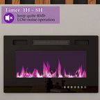 Entertainment Hub w/Fireplace Insert Compatibility Sleek Media Center