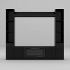 Entertainment Hub w/Fireplace Insert Compatibility Sleek Media Center