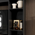 Entertainment Hub w/Fireplace Insert Compatibility Sleek Media Center