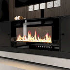 Entertainment Hub w/Fireplace Insert Compatibility Sleek Media Center