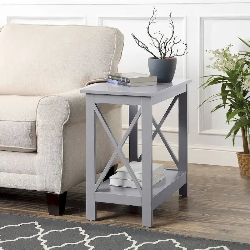 Convenience Concepts Oxford Chairside End Table with Shelf