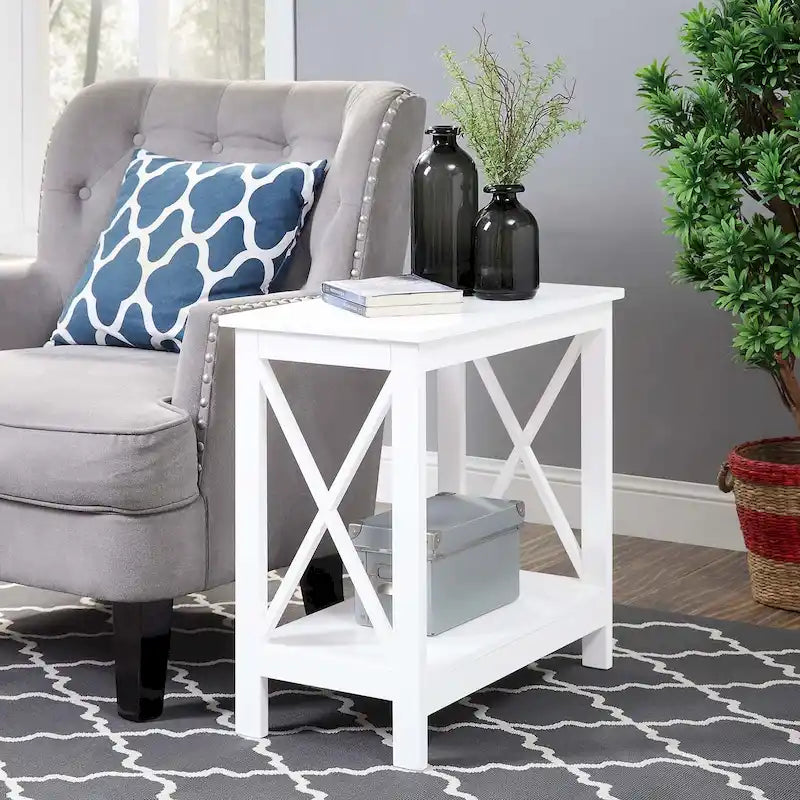 Convenience Concepts Oxford Chairside End Table with Shelf