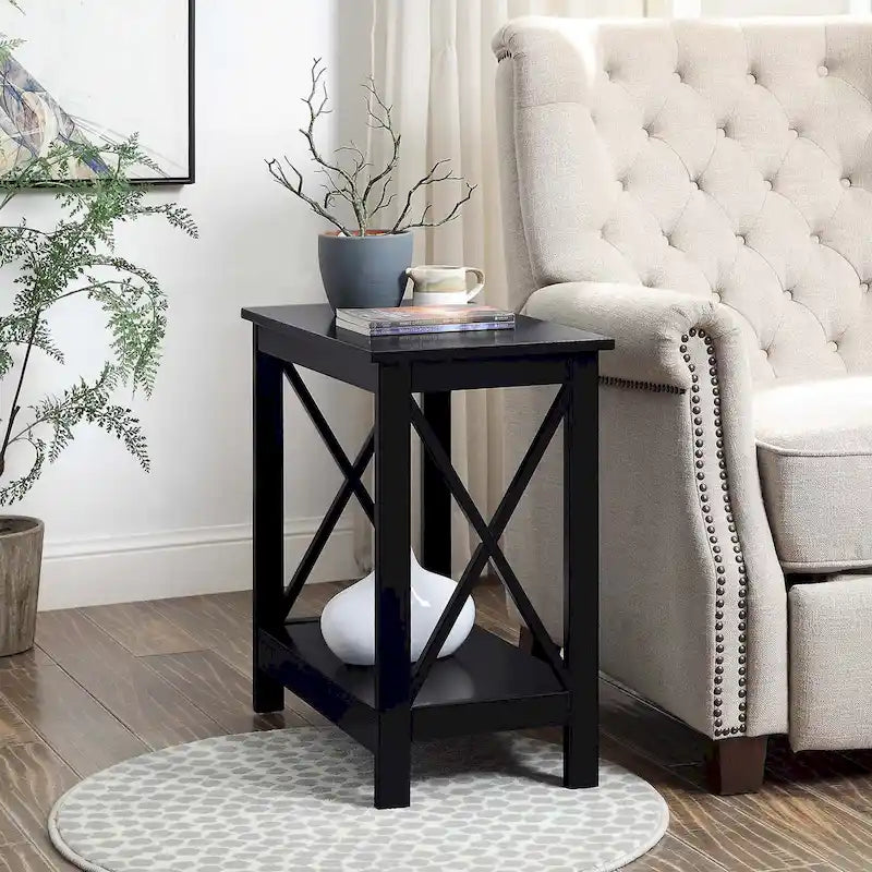 Convenience Concepts Oxford Chairside End Table with Shelf