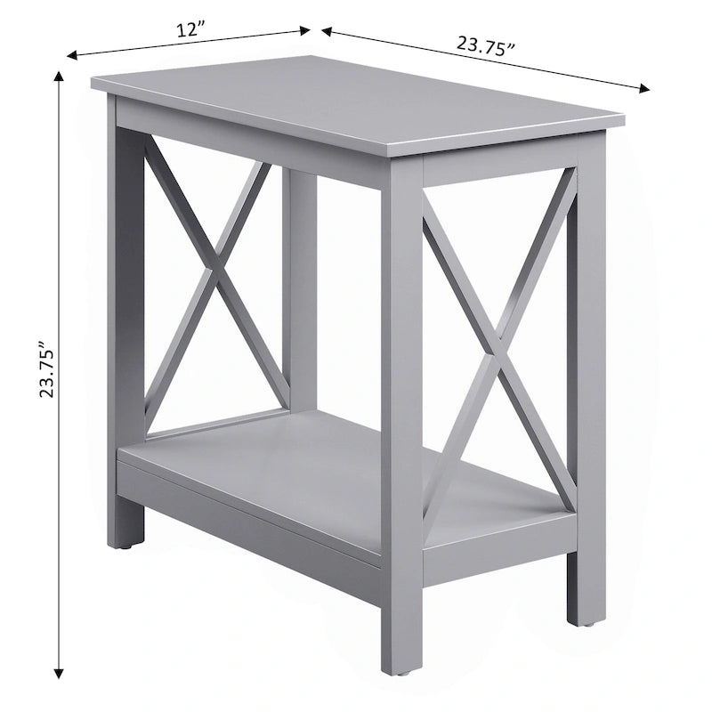 Convenience Concepts Oxford Chairside End Table with Shelf