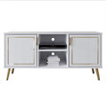 CraftPorch Elegant Modern Gold Metal Legs TV Stand Console