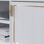 CraftPorch Elegant Modern Gold Metal Legs TV Stand Console