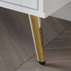 CraftPorch Elegant Modern Gold Metal Legs TV Stand Console