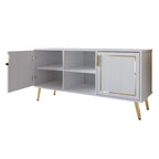 CraftPorch Elegant Modern Gold Metal Legs TV Stand Console