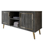 CraftPorch Elegant Modern Gold Metal Legs TV Stand Console