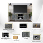 CraftPorch Elegant Modern Gold Metal Legs TV Stand Console