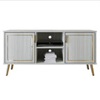 CraftPorch Elegant Modern Gold Metal Legs TV Stand Console