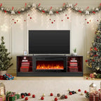 36 Electric Fireplace TV Stand, Entertainment Center & TV Console for TVs up to 80, Modern Fireplace Heater for Living Room