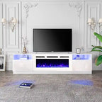 36 Electric Fireplace TV Stand, Entertainment Center & TV Console for TVs up to 80, Modern Fireplace Heater for Living Room