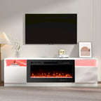 36 Electric Fireplace TV Stand, Entertainment Center & TV Console for TVs up to 80, Modern Fireplace Heater for Living Room