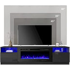36 Electric Fireplace TV Stand, Entertainment Center & TV Console for TVs up to 80, Modern Fireplace Heater for Living Room