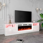 36 Electric Fireplace TV Stand, Entertainment Center & TV Console for TVs up to 80, Modern Fireplace Heater for Living Room