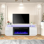 36 Electric Fireplace TV Stand, Entertainment Center & TV Console for TVs up to 80, Modern Fireplace Heater for Living Room