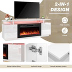 36 Electric Fireplace TV Stand, Entertainment Center & TV Console for TVs up to 80, Modern Fireplace Heater for Living Room