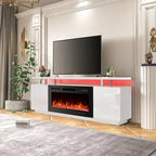 36 Electric Fireplace TV Stand, Entertainment Center & TV Console for TVs up to 80, Modern Fireplace Heater for Living Room
