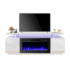 36 Electric Fireplace TV Stand, Entertainment Center & TV Console for TVs up to 80, Modern Fireplace Heater for Living Room