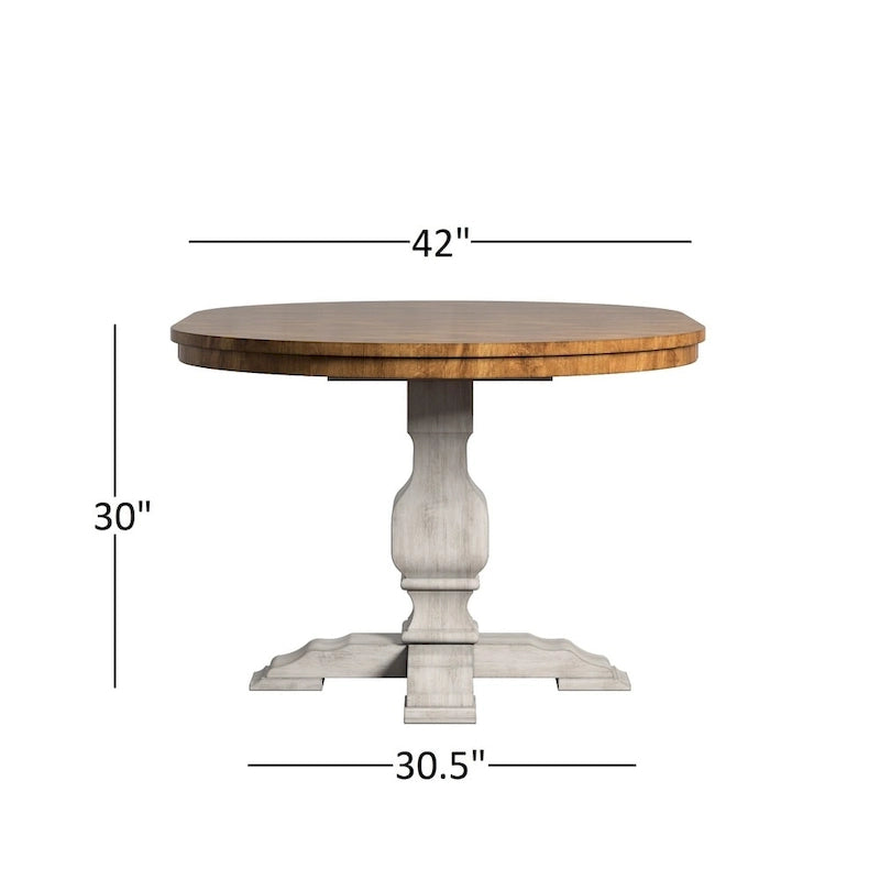 Eleanor Two-tone Oval Solid Wood Dining Table by iNSPIRE Q Classic