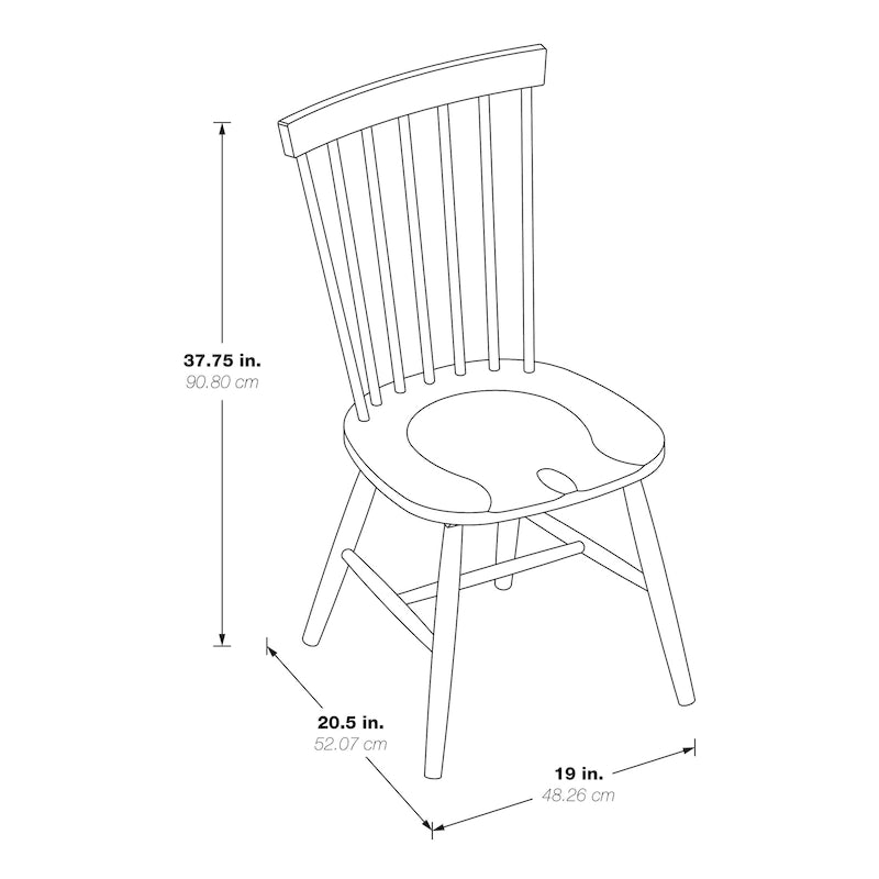 Eagle Ridge Farmhouse Windsor-style Dining Chairs (Set of 2)