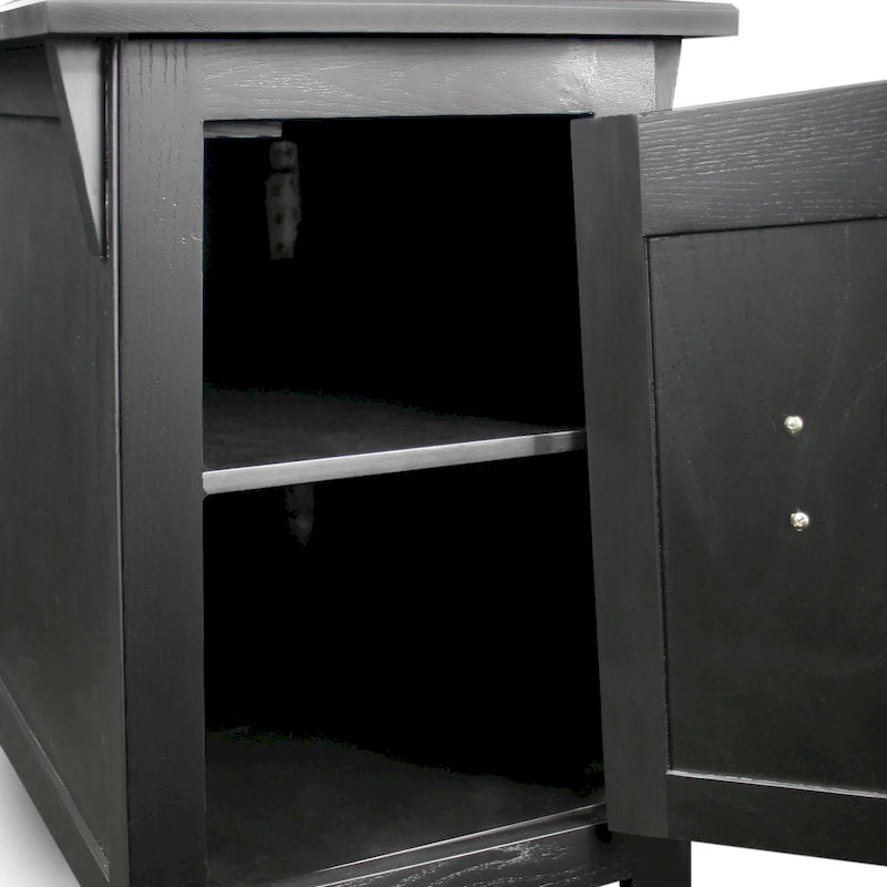 Leick Home Traditional Solid Wood Mission Cabinet End Table