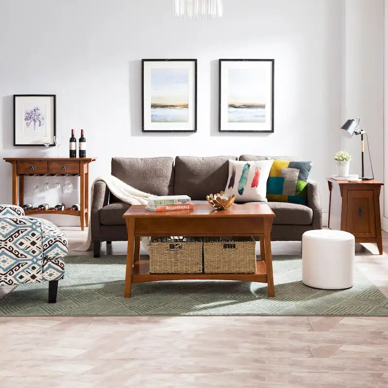 Leick Home Traditional Solid Wood Mission Cabinet End Table