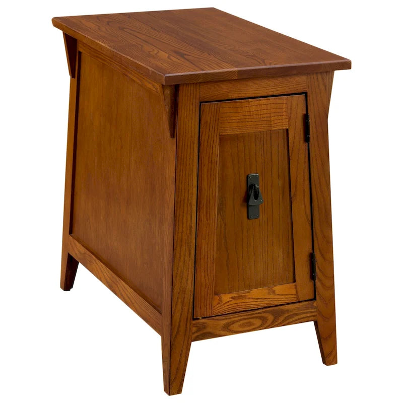 Leick Home Traditional Solid Wood Mission Cabinet End Table
