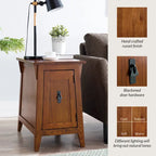 Leick Home Traditional Solid Wood Mission Cabinet End Table