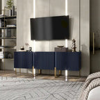 DH BASIC Modern 60-inch 3-Door Storage TV Stand by Denhour