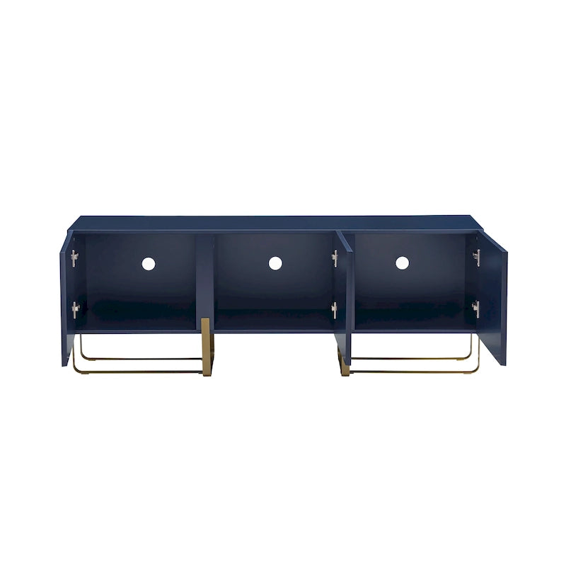 DH BASIC Modern 60-inch 3-Door Storage TV Stand by Denhour