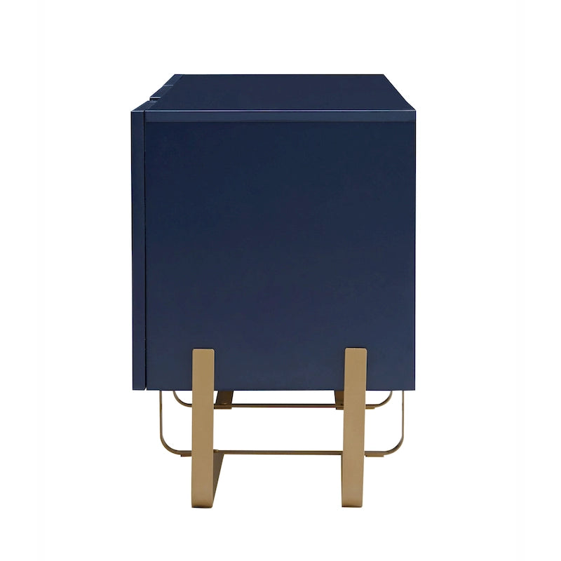 DH BASIC Modern 60-inch 3-Door Storage TV Stand by Denhour