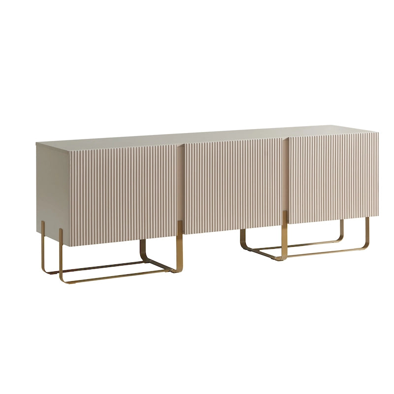 DH BASIC Modern 60-inch 3-Door Storage TV Stand by Denhour