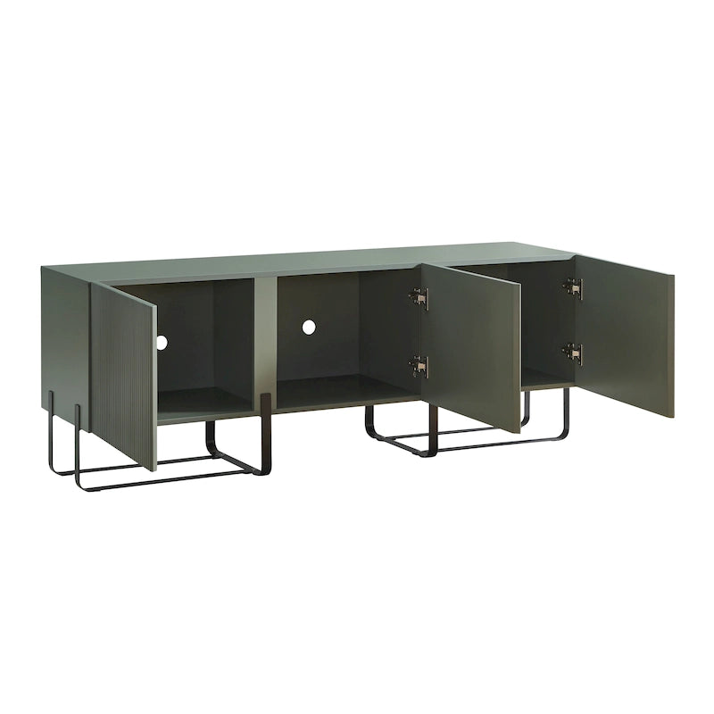 DH BASIC Modern 60-inch 3-Door Storage TV Stand by Denhour
