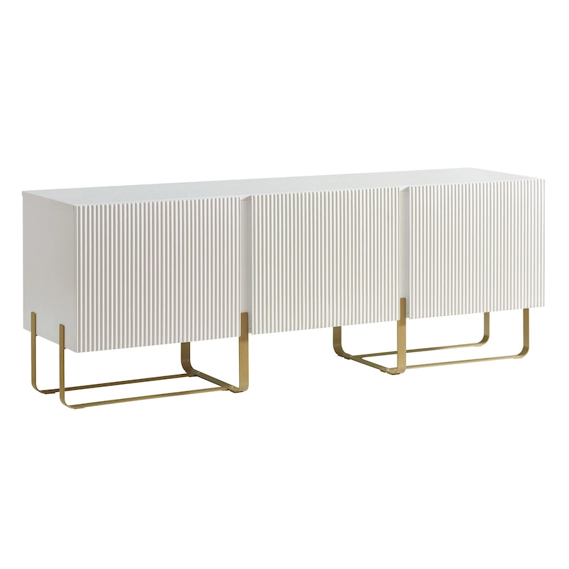 DH BASIC Modern 60-inch 3-Door Storage TV Stand by Denhour