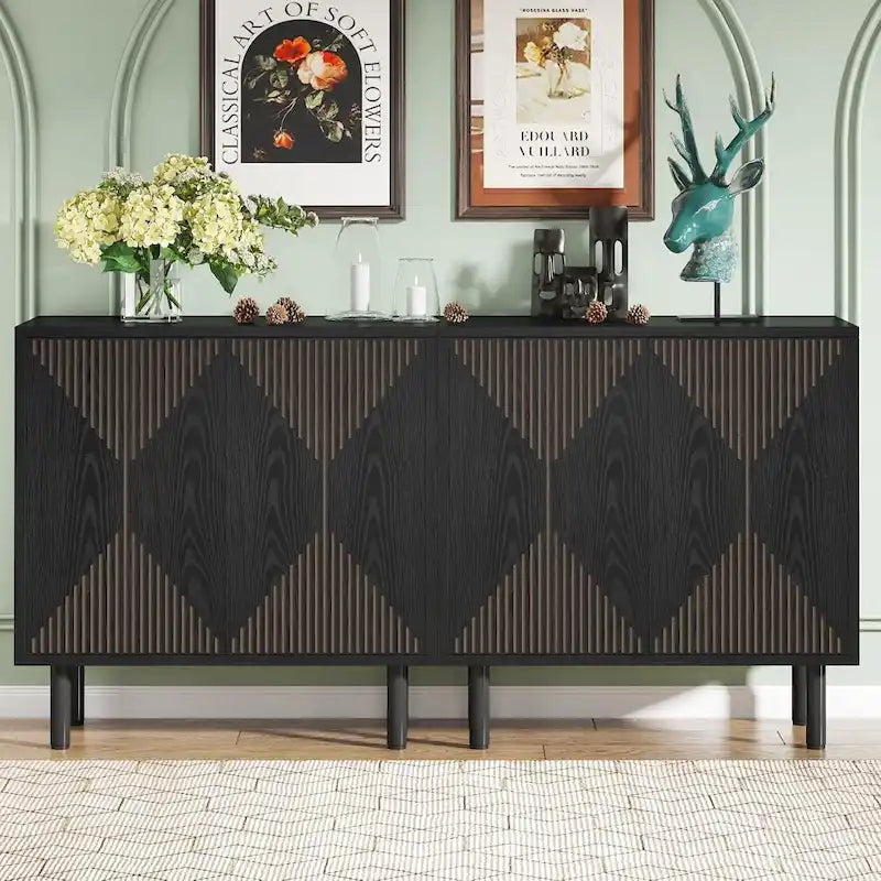 58 Inches Sideboard Buffet Cabinet with Doors Freestanding Storage Cabinet