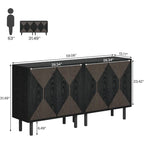 58 Inches Sideboard Buffet Cabinet with Doors Freestanding Storage Cabinet