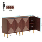 58 Inches Sideboard Buffet Cabinet with Doors Freestanding Storage Cabinet
