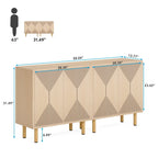 58 Inches Sideboard Buffet Cabinet with Doors Freestanding Storage Cabinet